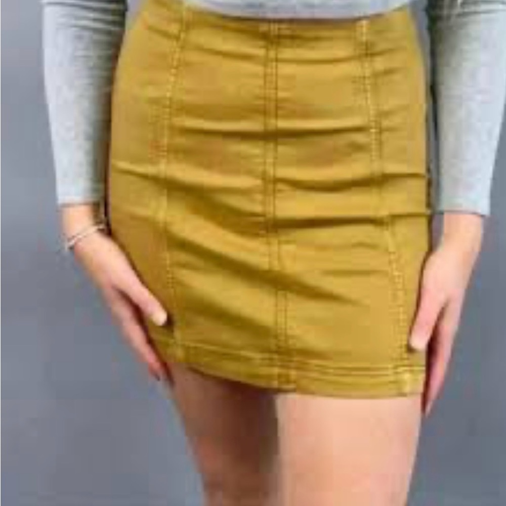 Free People Size 2 Mustard Yellow Women's Skirt